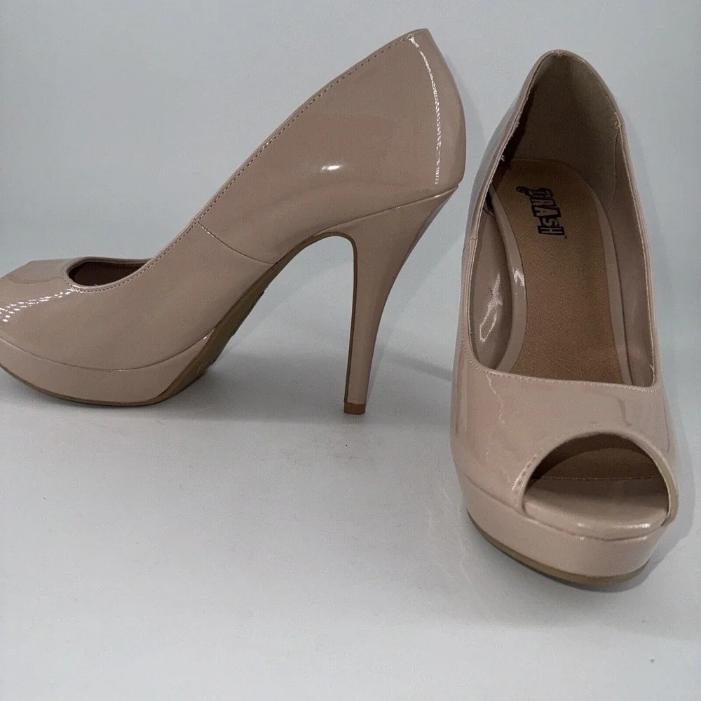 Stiletto Open Toe High Heel Pumps Shoes Brash Women's‎ Pink Size 8.5 Slip-On